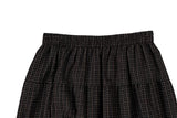 Roa Vintage Check Frill Tiered Midi Skirt