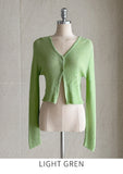 Select Two Button Summer Ribbed Cardigan