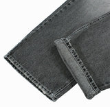 Grayish Vintage Damaged Denim Pants