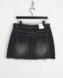 Poltz y2k Pleats Mini Denim Skirt