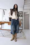 Wave shirring muffler