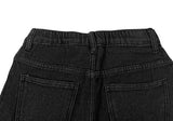 Fotton Pintuck Snap Washing Wide Denim Pants