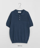 [unisex] Dilmob Summer Color Collar Short Sleeve Knit