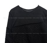 Poria Diagonal Mix Boat Neck Knit