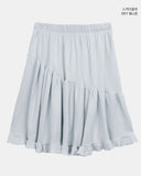 Harn Jacquard Diagonal Shirring Midi Skirt