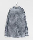 [unisex] Heibu Seersucker Over Check Shirt