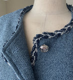 Saleh Color Matching Tweed Short Jacket