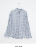 Rimu Summer Loose-Fit See-Through Check Shirt