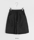 Mimyu check banding nylon Bermuda pants