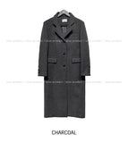 [wool30%] Oa single wool long coat