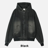 Cosid Rivet Denim Hood Zip-Up