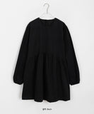 Dunf Peach Fuzz Shirring Midi One Piece