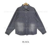 Big pocket gras denim shirt