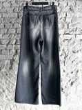 Strap Grayish Denim Pants