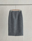 Redia Wool Herringbone H Midi Skirt