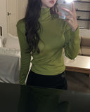 [U-BASIC/wool 28%] Solid Basic Turtleneck Long Sleeve