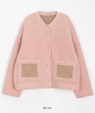 Keipy color matching pocket fleece jacket