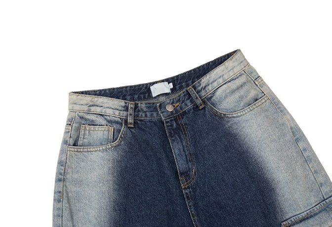 【YOURNUS】Deepsi Solid Cargo Denim Pants Duer Women's Performance Cargo Jeans