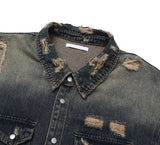 Duke Damage Washed Denim Short Sleeve Shirt