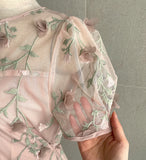 Sugar Puff Flower Lace One Piece