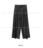 Lloyd Pintuck Maxi Wide Belt Slacks