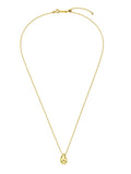Champagne Full Moon Silver Mary Bowl Necklace
