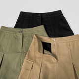 Pleats Underpants A-line Skirt Pants