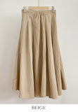 Effiang banding flare long skirt