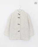 Boha Fluffy Fur High Neck Duffle Midi Coat