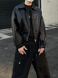 Glossy Crop Collar Jacket