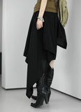 Belted Three-Way Long Skirt