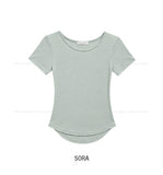 Lilin U-neck Basic Round Short Sleeve