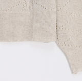 Ropi Punched Linen Knit Cardigan