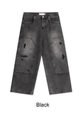 Lepin double knee damage denim pants