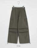 Pupon Parachute Cargo Nylon Wide Pants