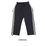 Color matching cross string nylon pants