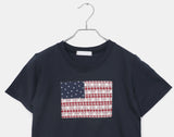 Ktin American Flag Patch Lace Short Sleeve T-Shirt