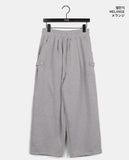 Maver Side Hem Snap Brushed Wide Pile Pants