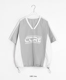 Chumin Sporty Color Matching Nylon Over Short Sleeve Tee