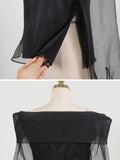 Setiel Off Shoulder Chiffon Blouse
