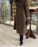 Rovia Shawl Collar Wool Long Coat