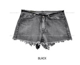 Cutting Waist Shorts Denim Pants