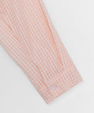 Modent Stripe Check Hood Long Sleeve Shirt