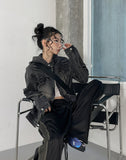 Chris Damage Hooded Denim Jacket