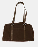 Popat Suede Leather Combi Shoulder Bag