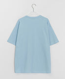 Imilve Dot Embroidery Over Short Sleeve Tee
