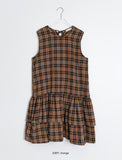 Tekoi Check Tiered Frill Midi One Piece