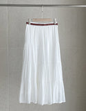 Kane Tiered Banding Long Skirt (Belt set)