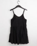 Chews Chiffon Tiered Flare Sleeveless Mini One Piece