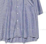 Levi overfit striped half shirt
